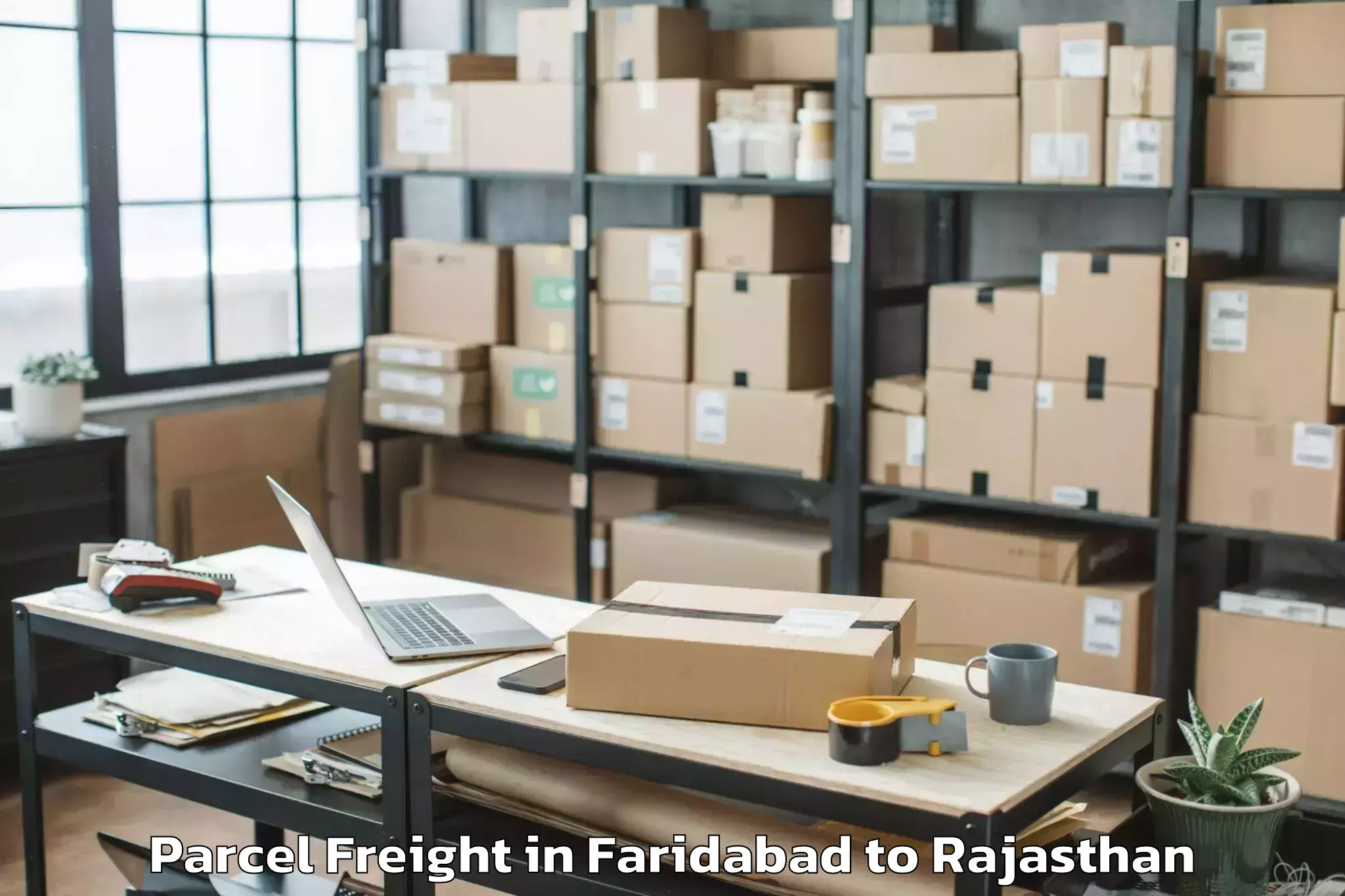 Efficient Faridabad to Madanganj Kishangarh Parcel Freight